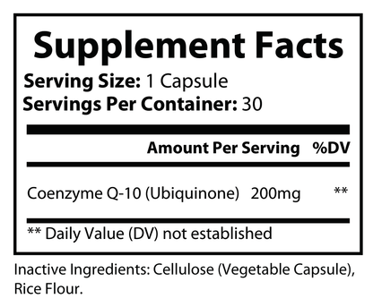 CoQ10 (Ubiquinone) - voedingswaarden en ingredienten [RT-OFFICIAL:ROC805:FACTS:v1:36DCEC5FC0C4]