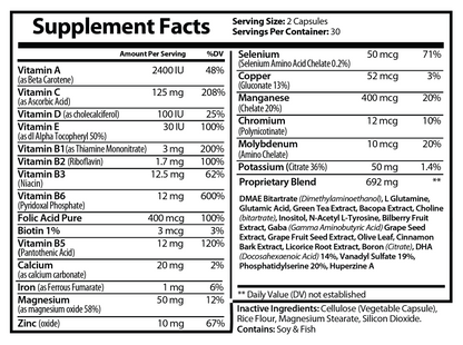 Neuro Plus Brain and Focus - voedingswaarden en ingredienten [RT-OFFICIAL:ROC812:FACTS:v1:57D3C7EF7F55]