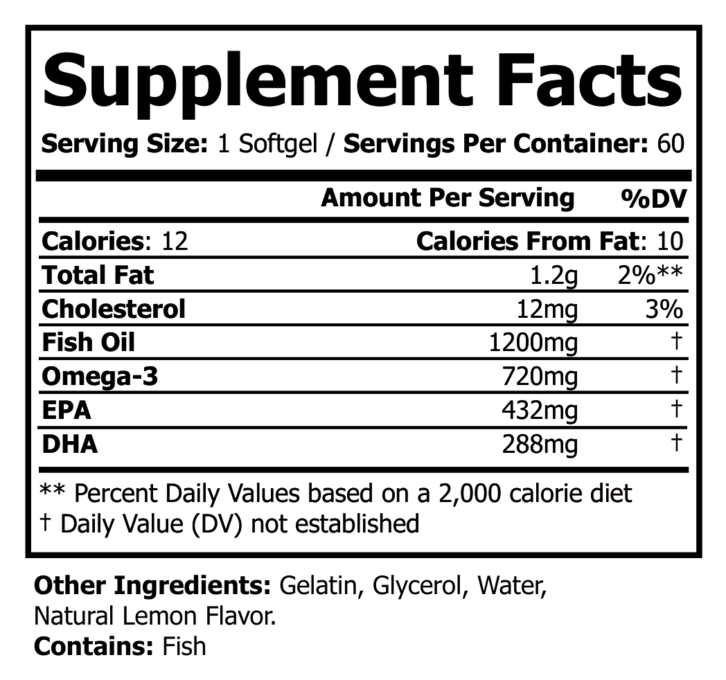 Omega 3 Fish Oil - voedingswaarden en ingredienten [RT-OFFICIAL:ROC814:FACTS:v1:77B88D6A2978]