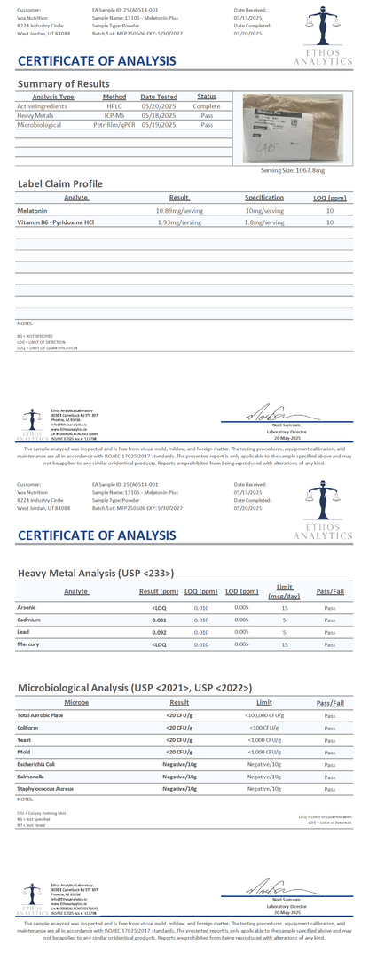Sleep Formula - officieel analysecertificaat (COA) [RT-OFFICIAL:ROC817:COA:v1:B6FA3FAB90E5]
