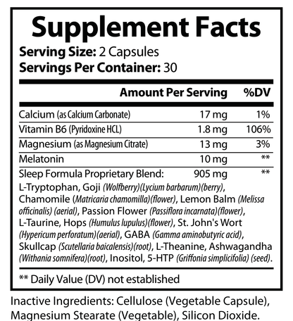 Sleep Formula - voedingswaarden en ingredienten [RT-OFFICIAL:ROC817:FACTS:v1:DE3DD777E829]