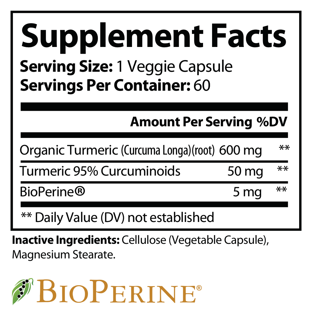 Turmeric w/BioPerine – 650mg - voedingswaarden en ingredienten [RT-OFFICIAL:ROC818:FACTS:v1:F92F5E0D8540]