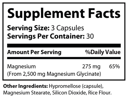 Magnesium Glycinate - voedingswaarden en ingredienten [RT-OFFICIAL:ROC824:FACTS:v1:0EACD48D449F]