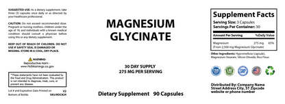 Magnesium Glycinate - officieel labelvoorbeeld [RT-OFFICIAL:ROC824:LABEL:v1:7E8864511497]