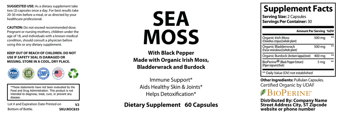 Sea Moss Capsules - officieel labelvoorbeeld [RT-OFFICIAL:ROC835:LABEL:v1:B9E452EEFF4A]
