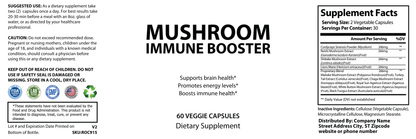 Mushroom Immune Booster Chaga, Cordyceps, Reishi and Lion’s Mane. - officieel labelvoorbeeld [RT-OFFICIAL:ROC915:LABEL:v1:9CD4954D85F9]
