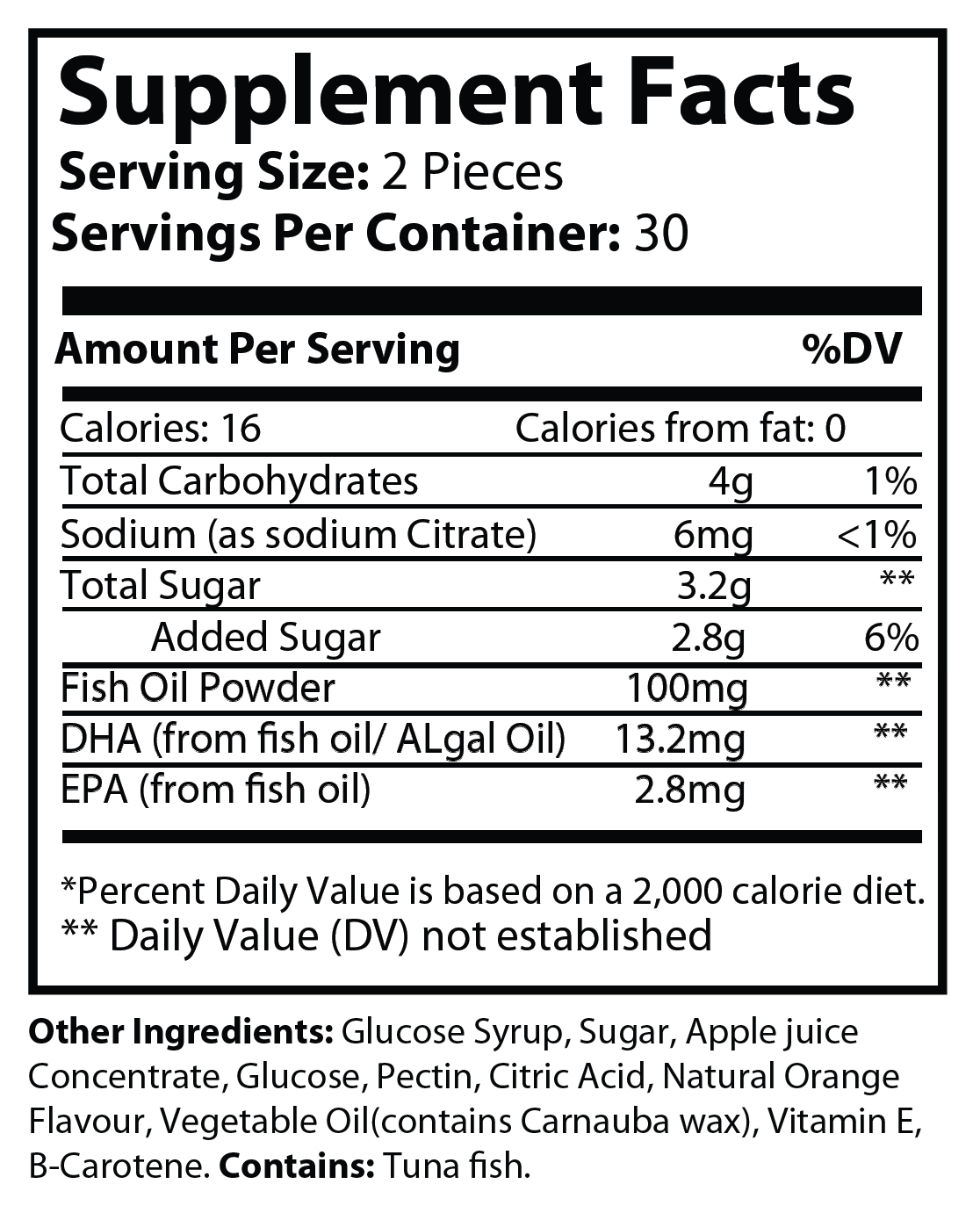 Private-label Omega 3 Gummies - voedingswaarden en ingredienten [RT-OFFICIAL:ROC922:FACTS:v1:2BBB89EEC8D7]
