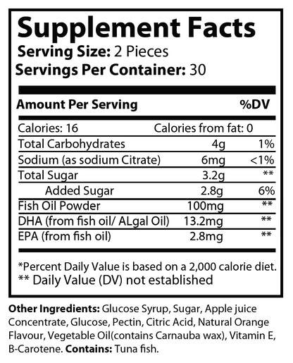 Private-label Omega 3 Gummies - voedingswaarden en ingredienten [RT-OFFICIAL:ROC922:FACTS:v1:2BBB89EEC8D7]