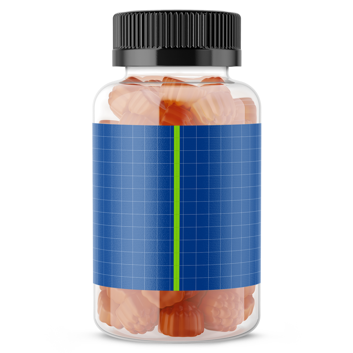 Private-label Haarvitamine Gummies - officiele verpakkingsmock-up [RT-OFFICIAL:ROC925:MOCKUP:v1:B896E345650C]