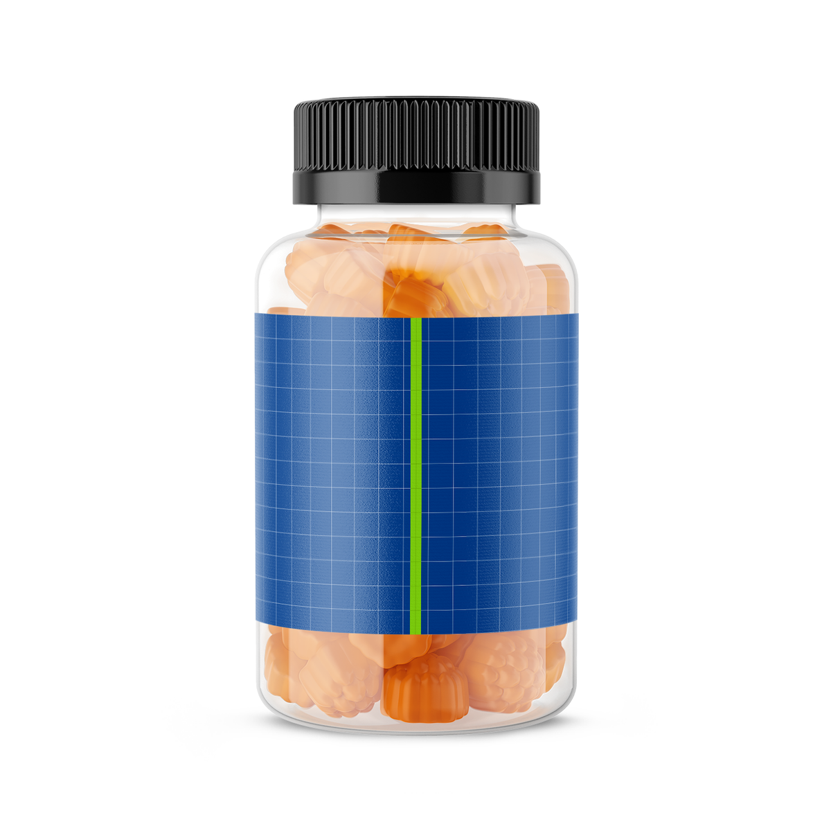 Private-label Kurkuma Gummies - officiele verpakkingsmock-up [RT-OFFICIAL:ROC928:MOCKUP:v1:73F9EB13E802]