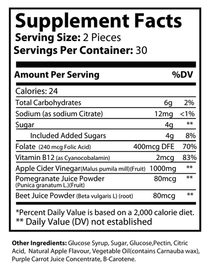 Private-label Apple Cider Vinegar Gummies - voedingswaarden en ingredienten [RT-OFFICIAL:ROC930:FACTS:v1:C9FCCC739178]