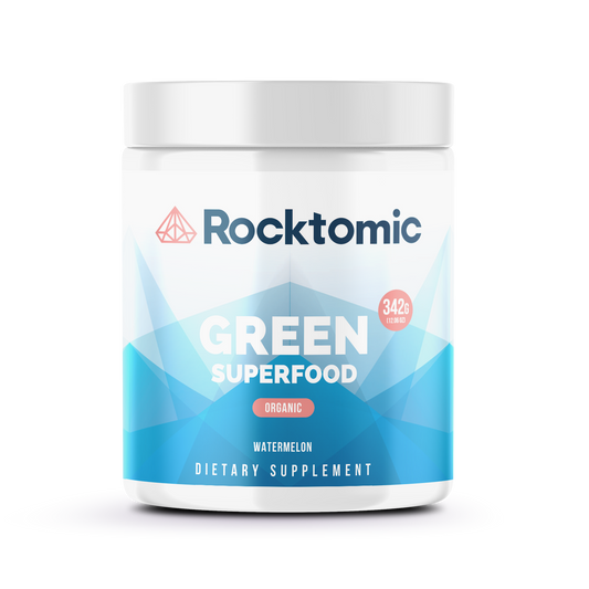 Organic Super Greens – Watermelon - officiele Rocktomic-productafbeelding [RT-OFFICIAL:ROC937:HERO:v1:DFC6AB79A8C2]