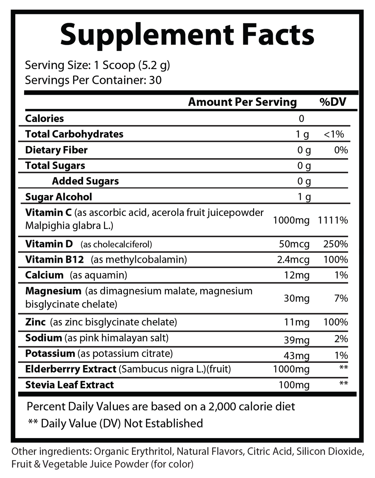 Elderberry Immunity W/ Zinc & Vitamin C - voedingswaarden en ingredienten [RT-OFFICIAL:ROC939:FACTS:v1:9DDF86BD0963]