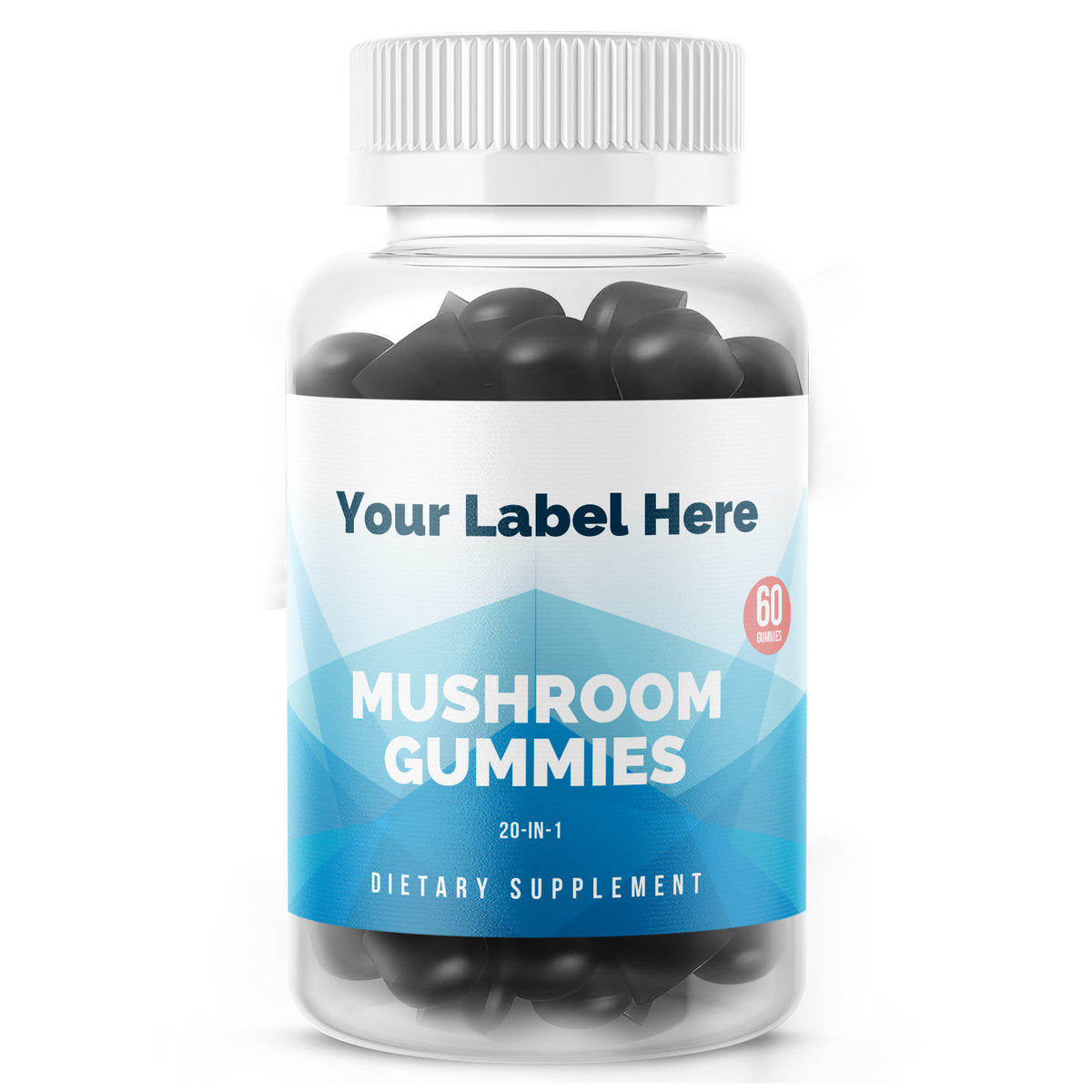 Private-label Mushroom Complex Gummies - officiele Rocktomic-productafbeelding [RT-OFFICIAL:ROC946:HERO:v1:03166408C31C]