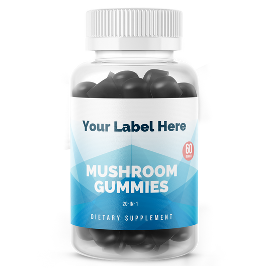 Private-label Mushroom Complex Gummies - officiele Rocktomic-productafbeelding [RT-OFFICIAL:ROC946:HERO:v1:03166408C31C]