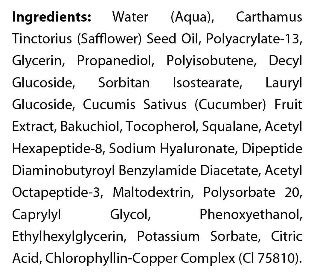 Firming Cucumber Eye Cream w/Bakuchiol, USA Made, Clean & Vegan - voedingswaarden en ingredienten [RT-OFFICIAL:ROC982:FACTS:v1:A6332E52CF2D]