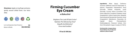 Firming Cucumber Eye Cream w/Bakuchiol, USA Made, Clean & Vegan - officieel labelvoorbeeld [RT-OFFICIAL:ROC982:LABEL:v1:E3CF900AD87D]