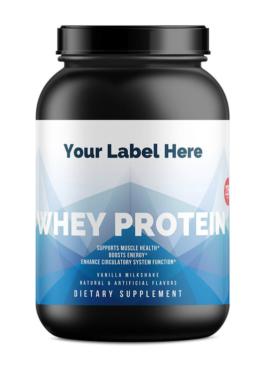 5lb Whey Protein Vanilla – 70 servings onder eigen merk — ABC Brands
